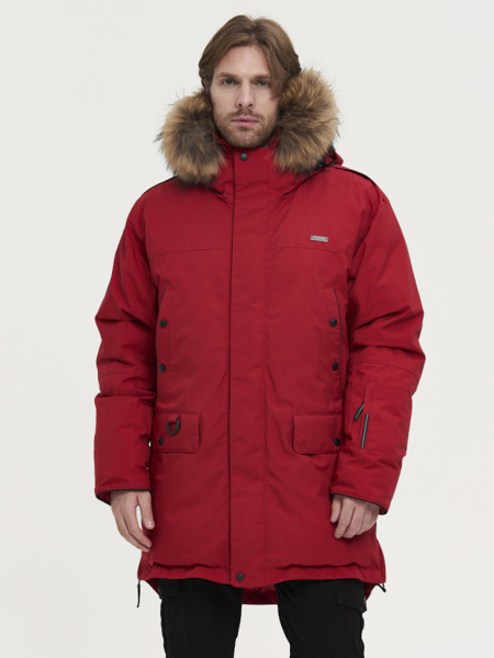 Пуховик Берген Top Arctic Goose мех ЧБК (Мужской; 50; Красный)